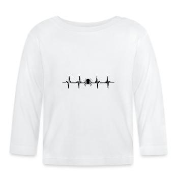 Spiders Spider web web arachnid legs 8 spider - Organic Baby Long Sleeve T-Shirt - white - Front