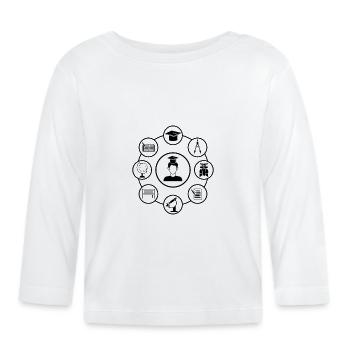 studieren student studium abschluss bachelor uni - Baby Bio-Langarmshirt - Weiß - Vorne