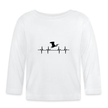 Cigogne Cigogne Bébé Enfants Enfant Bec Cigogne - T-shirt manches longues bio Bébé - blanc - Devant