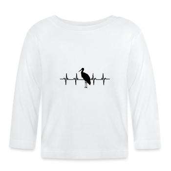 Cigogne Cigogne Bébé Enfants Enfant Bec Cigogne - T-shirt manches longues bio Bébé - blanc - Devant