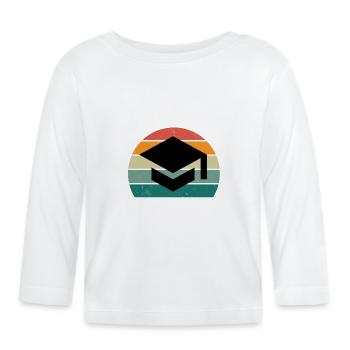 study student degree bachelor university - Organic Baby Long Sleeve T-Shirt - white - Front