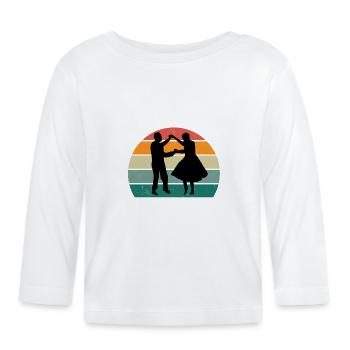 dancer dancer dance move movement couple dance - Organic Baby Long Sleeve T-Shirt - white - Front