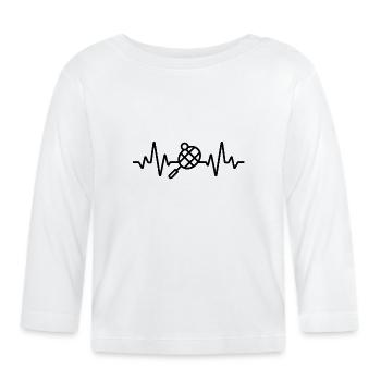 tennis player tennis player tennis club tennis - Organic Baby Long Sleeve T-Shirt - white - Front
