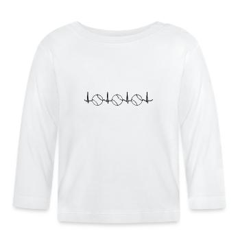 joueur de tennis joueur de tennis club de tennis tennis - T-shirt manches longues bio Bébé - blanc - Devant