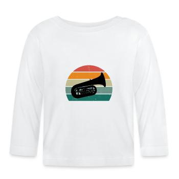 Tuba player Tuba player brass instrument tuba - Organic Baby Long Sleeve T-Shirt - white - Front