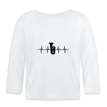 Tuba player Tuba player brass instrument tuba - Organic Baby Long Sleeve T-Shirt - white - Front
