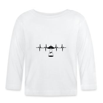 Aliens Alien Space Space Flying UFOs UFO - Organic Baby Long Sleeve T-Shirt - white - Front