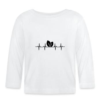 Vegan Vegan Vegetarian Vegetarian Plant - Organic Baby Long Sleeve T-Shirt - white - Front