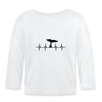 Wale Walfisch Säugetiere Meeressäugetiere Wal - Baby Bio-Langarmshirt - Weiß - Vorne
