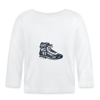 Hikers Hiker Mountains Mountain Valley Valleys Hiking - Organic Baby Long Sleeve T-Shirt - white - Front