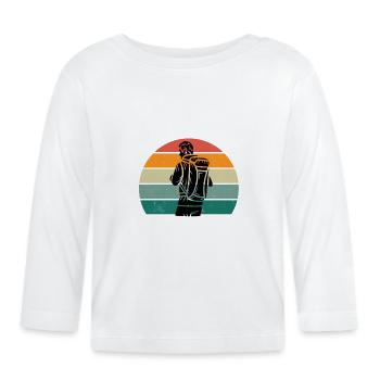 Hikers Hiker Mountains Mountain Valley Valleys Hiking - Organic Baby Long Sleeve T-Shirt - white - Front