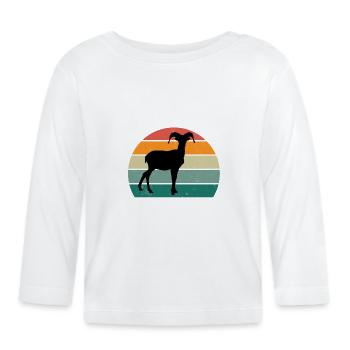 goat moaning goat goat - Organic Baby Long Sleeve T-Shirt - white - Front