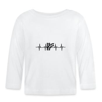 zug eisenbahn lok lokomotive schaffner lokführer - Baby Bio-Langarmshirt - Weiß - Vorne