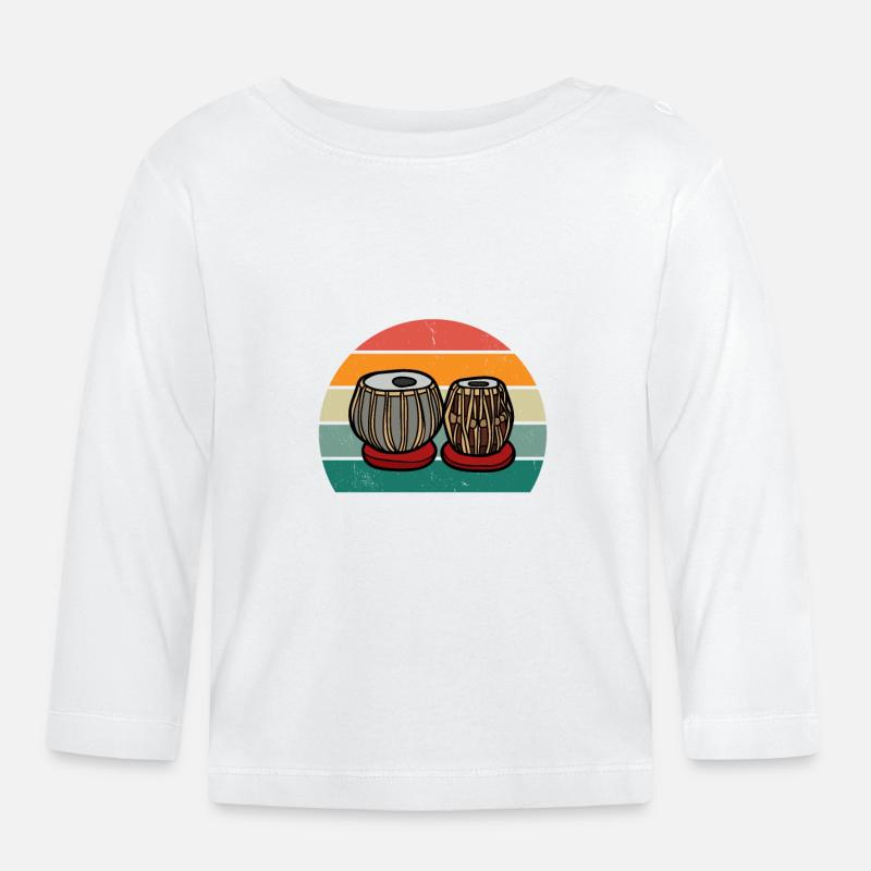 tablas tablaplayer tablaplayer drum tabla - Organic Baby Long Sleeve T-Shirt - white
