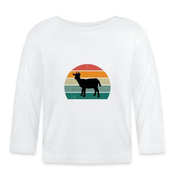 goat moaning goat goat - Organic Baby Long Sleeve T-Shirt - white - Front