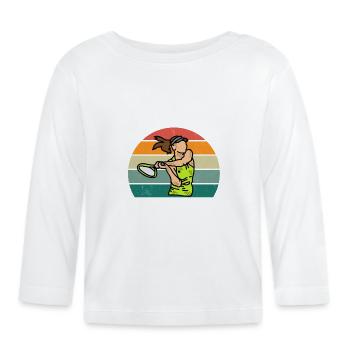 tennis player tennis player tennis club tennis - Organic Baby Long Sleeve T-Shirt - white - Front