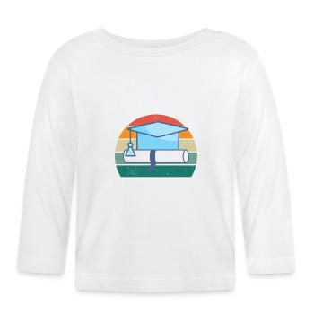 Studying Student Studies Degree Bachelor University - Organic Baby Long Sleeve T-Shirt - white - Front