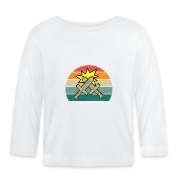 Sword Fighting Sword Blade Lance Sabre Dagger - Organic Baby Long Sleeve T-Shirt - white - Front
