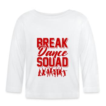 breakdance Squad - Baby Bio-Langarmshirt - Weiß - Vorne