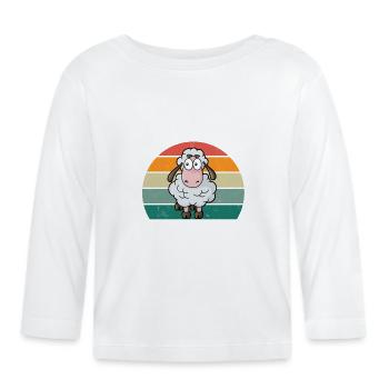 Sheep Flock of sheep Goats Goats Lamb Sheep wool - Organic Baby Long Sleeve T-Shirt - white - Front