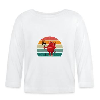 Teufel teuflisch Satan Böse Hölle Angst Schrecken - Baby Bio-Langarmshirt - Weiß - Vorne