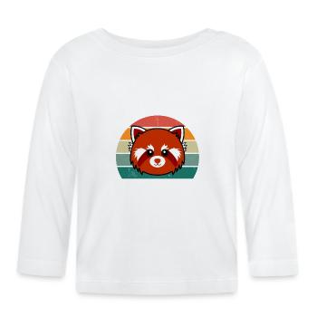 Red Pandas Red Panda Bamboo Asia Red Panda Bear - Organic Baby Long Sleeve T-Shirt - white - Front