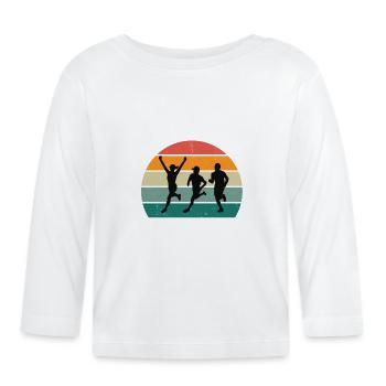 Race Runner Runner Renner Renner Jogging - Organic Baby Long Sleeve T-Shirt - white - Front
