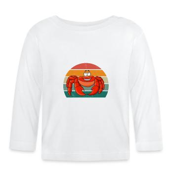 Krebse Krebsschere Meerestier Schalentier Krabbe - Baby Bio-Langarmshirt - Weiß - Vorne