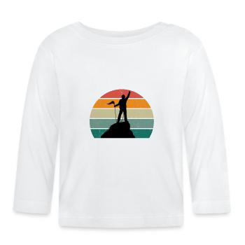 Climber Climber Bouldering Bouldering Climbing - Organic Baby Long Sleeve T-Shirt - white - Front