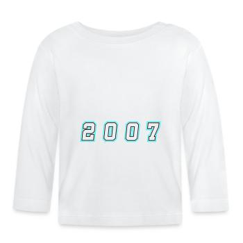 Numéro de l’année 2007 - T-shirt manches longues bio Bébé - blanc - Devant