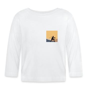 Basketball Living - Baby Bio-Langarmshirt - Weiß - Vorne