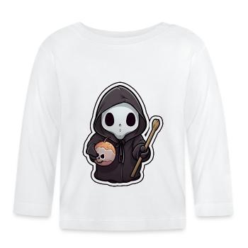 Halloween Custom Shirt, Kapuzenpullover, Tassen, Mützen, Taschen - Baby Bio-Langarmshirt - Weiß - Vorne