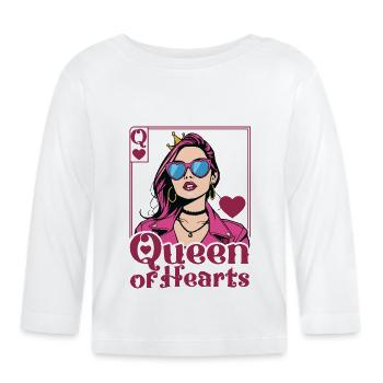 Reine de Cœur - T-shirt manches longues bio Bébé - blanc - Devant