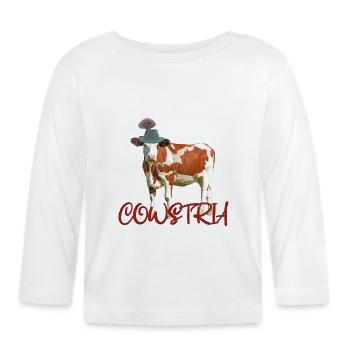 Cowstria - an Austrian cow - Baby Bio-Langarmshirt - Weiß - Vorne