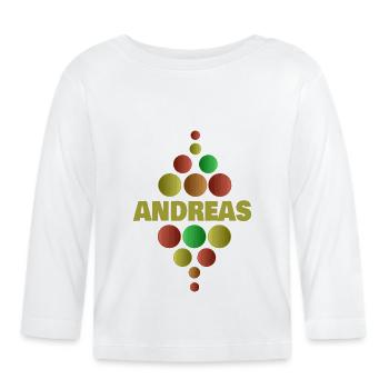 Enrollment School First Grader Andreas - Organic Baby Long Sleeve T-Shirt - white - Front