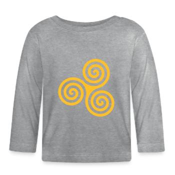 Triskell - Baby Bio-Langarmshirt - Grau meliert - Vorne