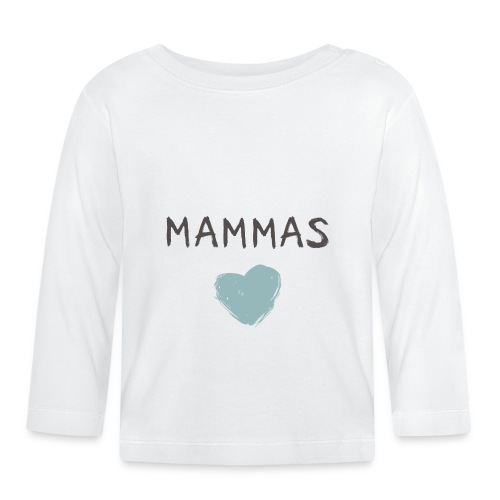 Mammas hjärta Blå - Ekologisk långärmad T-shirt baby