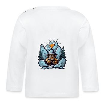 Abstrakter Berggorilla mit Hut - Baby Bio-Langarmshirt - Weiß - Hinten