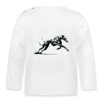 Galgo Ink 01 - T-shirt manches longues bio Bébé - blanc - Dos