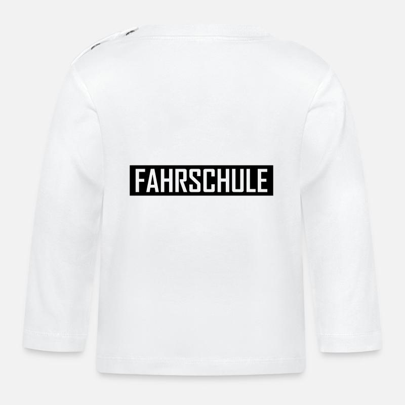 fahrschule - Baby Bio-Langarmshirt - Weiß