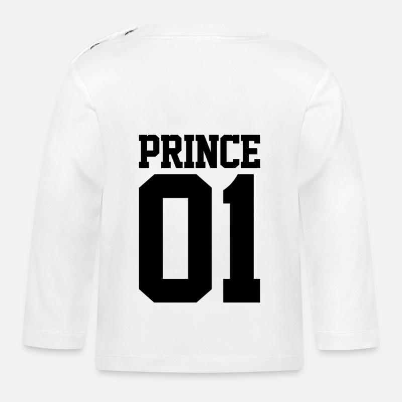 Prinz 01 - Baby Bio-Langarmshirt - Weiß