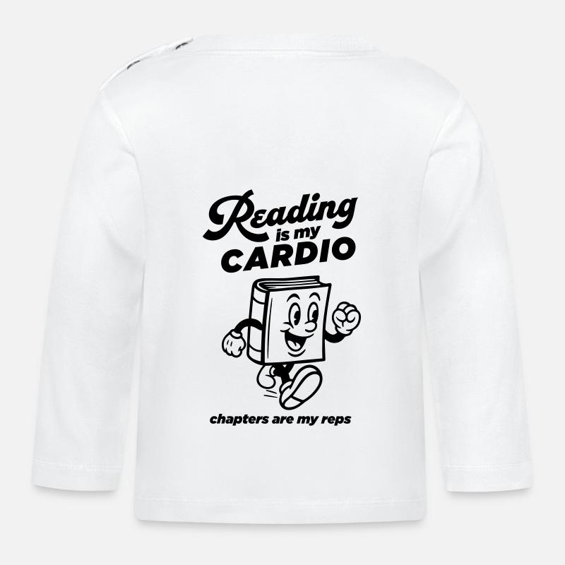 La lecture est mon cardio - T-shirt manches longues bio Bébé - blanc