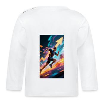 keep moving - Organic Baby Long Sleeve T-Shirt - white - Back