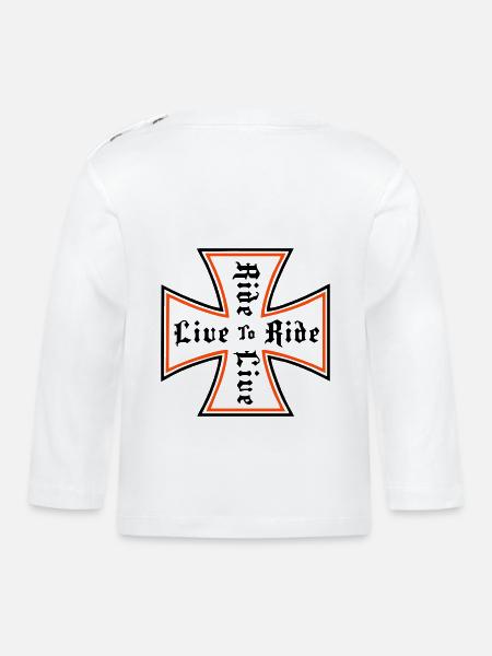 Fahrt - Baby Bio-Langarmshirt - Weiß