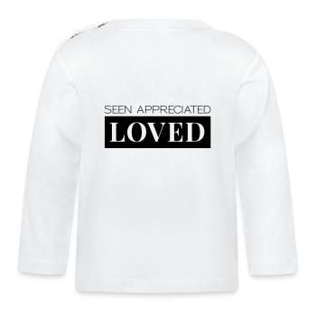 Seen Appreciated Loved - Baby Bio-Langarmshirt - Weiß - Hinten