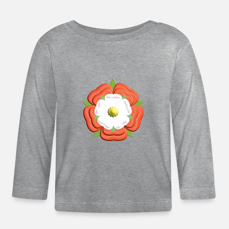 Tudor Rose - T-shirt manches longues bio Bébé - gris chiné