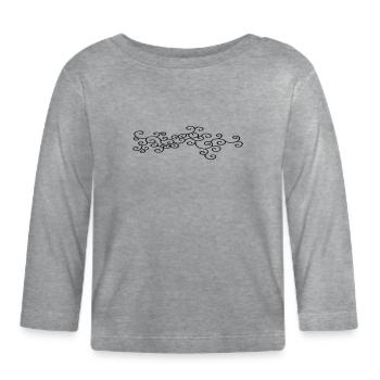 Verzierung Schmuck (Vectorgraphic) - Baby Bio-Langarmshirt - Grau meliert - Vorne