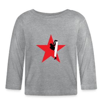 Capoeira - Combat - Danse - T-shirt manches longues bio Bébé - gris chiné - Devant