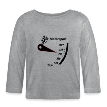 Motorsport Speedometer - Organic Baby Long Sleeve T-Shirt - heather grey - Front