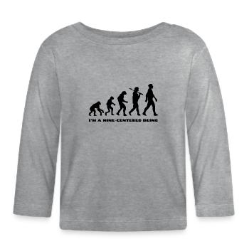Evolution - Baby Bio-Langarmshirt - Grau meliert - Vorne